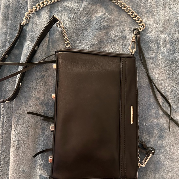 Rebecca Minkoff - Black Leather Chain Strap Bag Mini - Picture 10 of 12